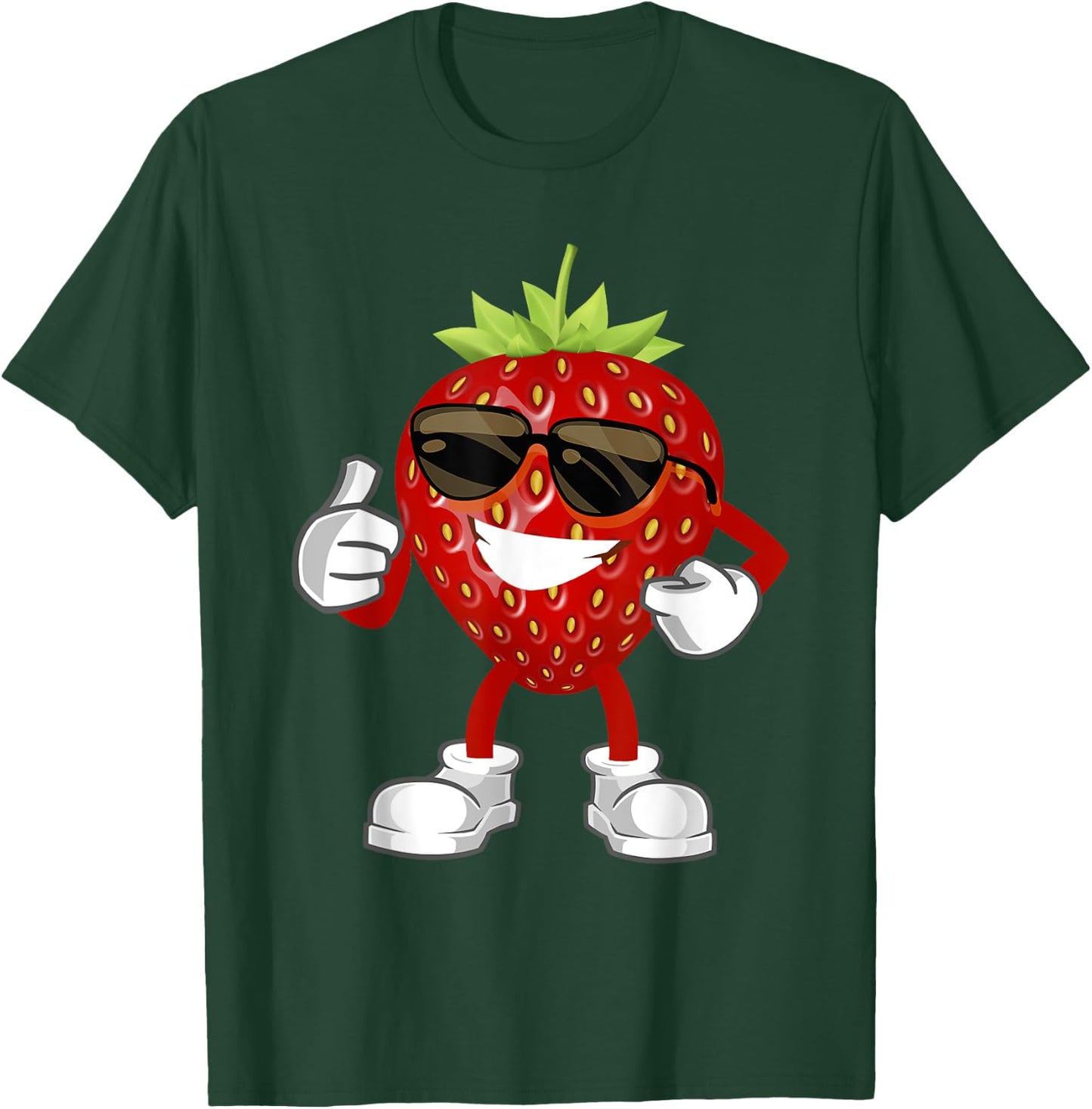 Sweet Strawberry Halloween Costume Strawberry Sunglusses T-Shirt - T-Shirt | Forest