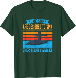 Pigboat Combat Open Sea Veteran Ocean Deep Sub , -Adults, Black, Small, Short Sleeve, Cotton 65% Polyester 35%, Submarine Themed T-Shirt - T-Shirt | Forest