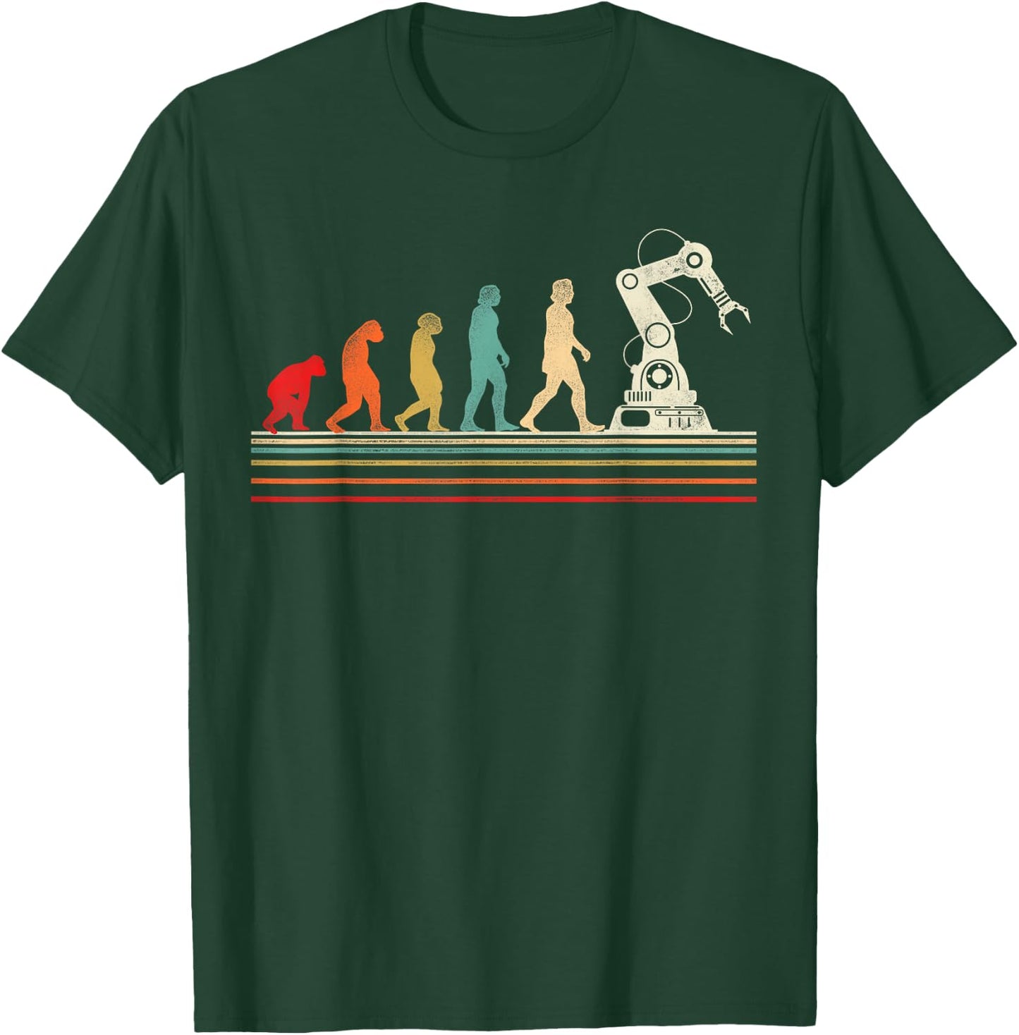 Robot Robotics Engineer Retro Vintage T-Shirt - T-Shirt | Forest