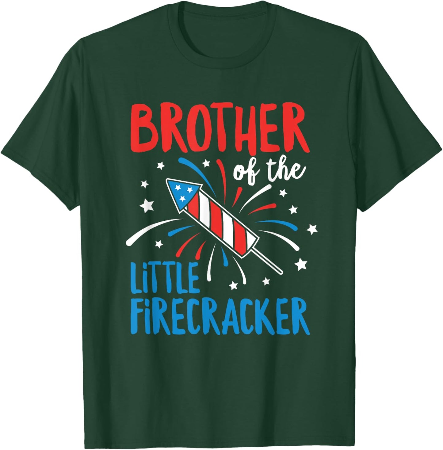 Big Brother Of The Little Firecracker Pregnancy Announcement T-Shirt - T-Shirt | Forest
