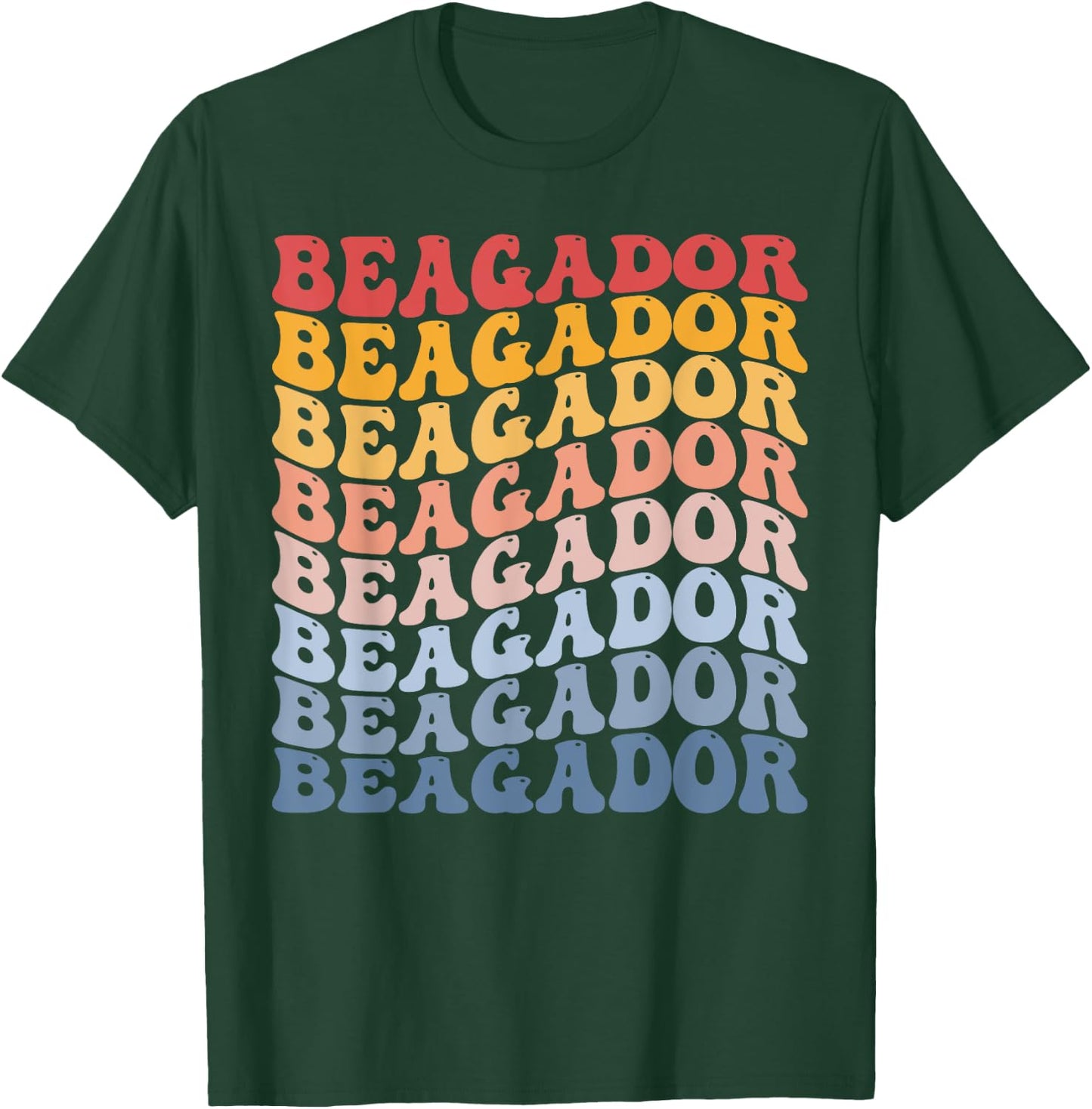 Beagador Groovy Retro T-Shirt - T-Shirt | Forest