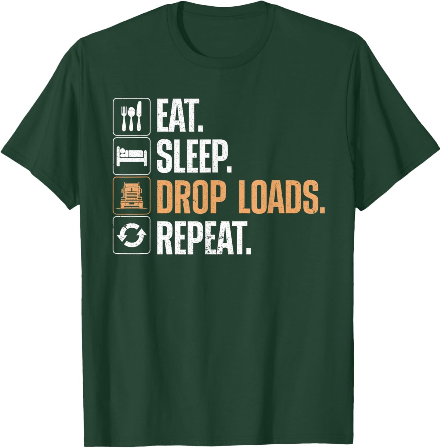 Funny Truck Driver Art Dad Trucking Mechanic Trucker T-Shirt - T-Shirt | Forest