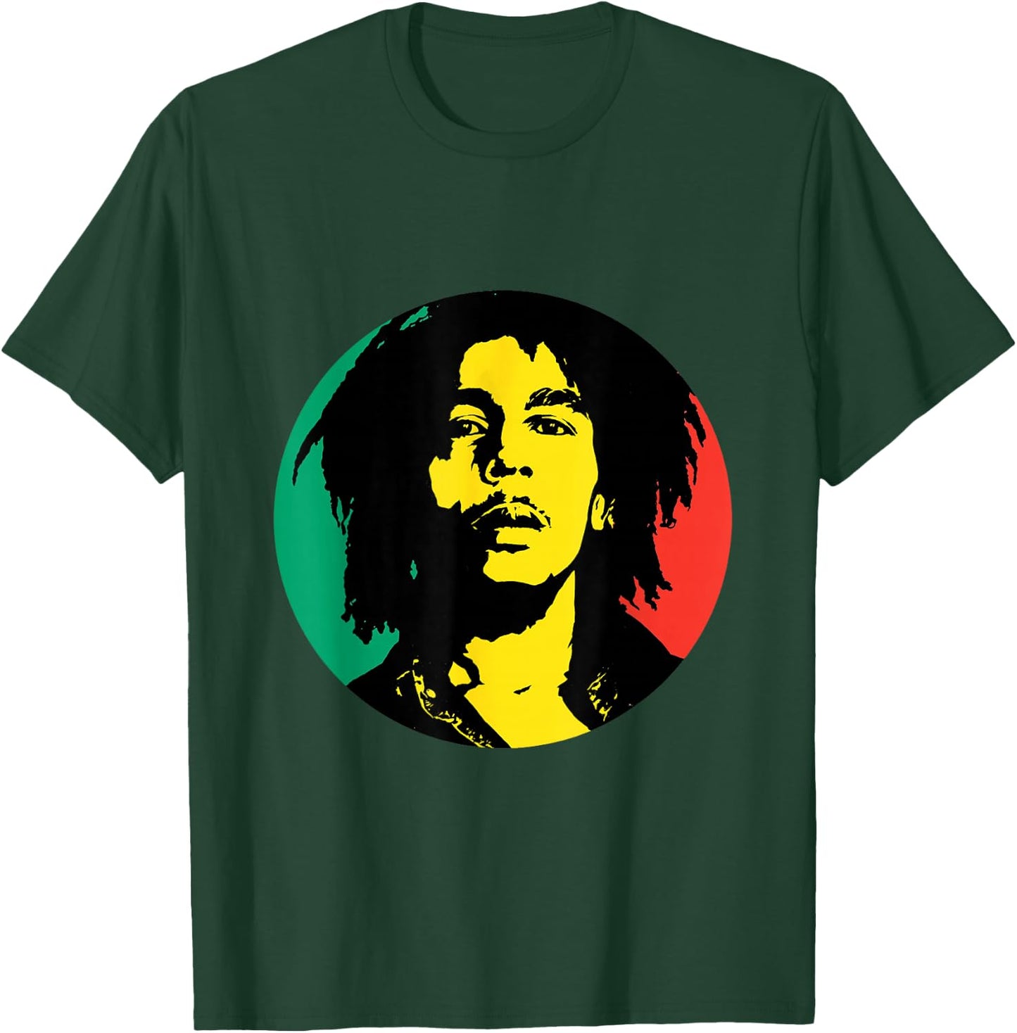 Bob Marley Rasta Circle T-Shirt - T-Shirt | Forest