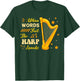 Harp Player Harpist Music Lover Musician Stringed Instrument T-Shirt - T-Shirt | Forest