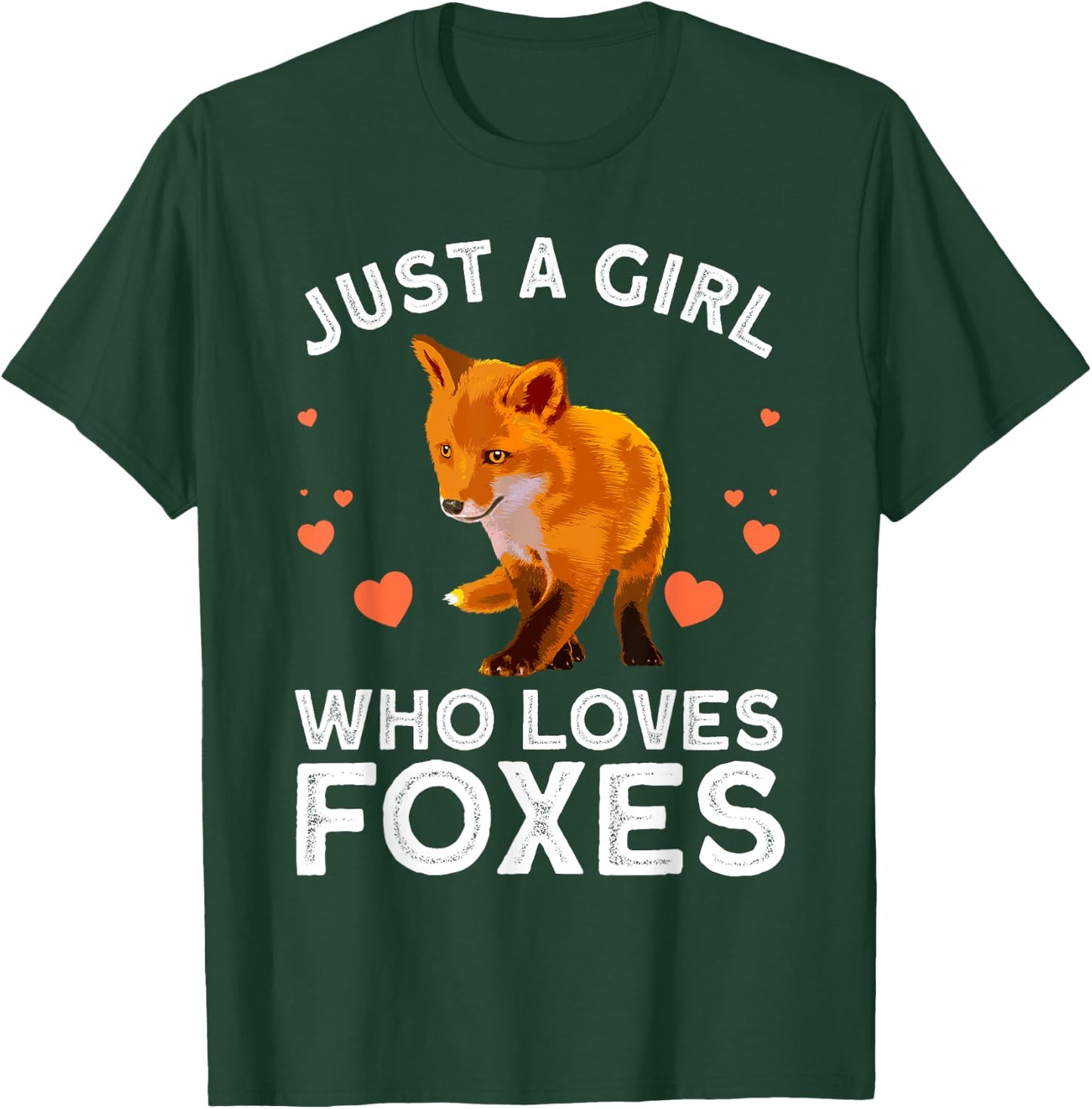 Cute Fox Design Girls Vulpes Animal Fox Lovers T-Shirt - T-Shirt | Forest