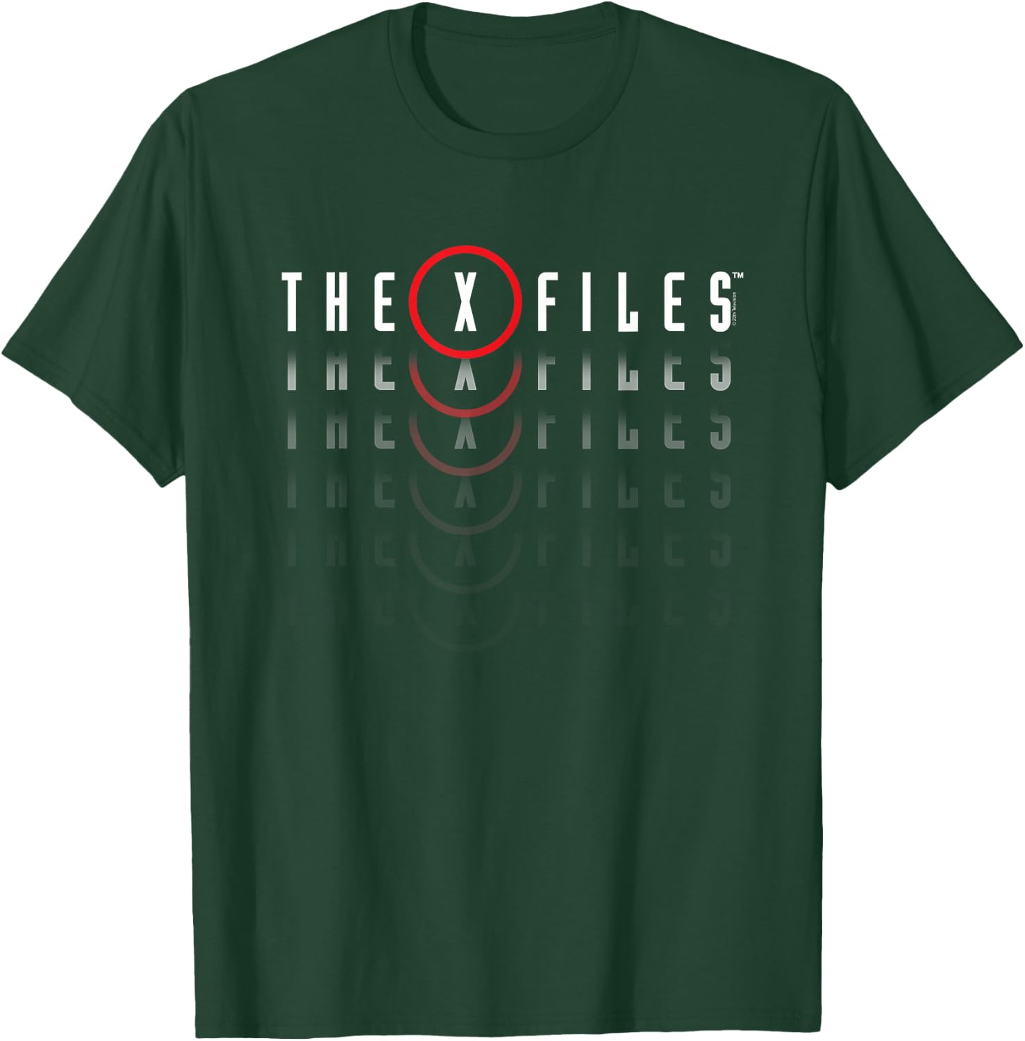 X-Files Repeating Logo Vintage Supernatural 90's TV Show T-Shirt - T-Shirt | Forest