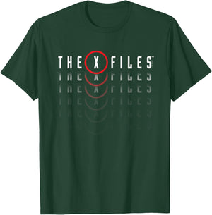 X-Files Repeating Logo Vintage Supernatural 90's TV Show T-Shirt - T-Shirt | Forest