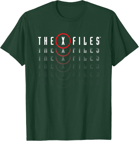 X-Files Repeating Logo Vintage Supernatural 90's TV Show T-Shirt - T-Shirt | Forest