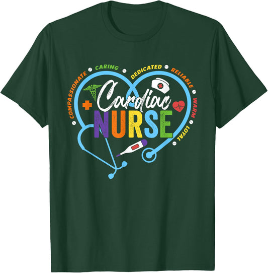 Cardiac Nurse Shirt Cardiology Nurse Cardiologist T-Shirt - T-Shirt | Forest