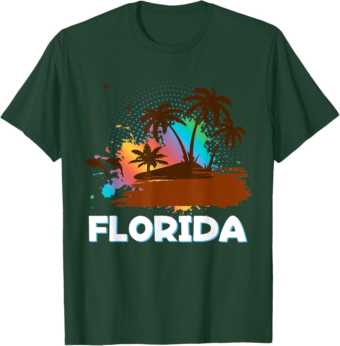 Florida Beach Vacation Art Ocean Lovers Florida Family Trip T-Shirt - T-Shirt | Forest
