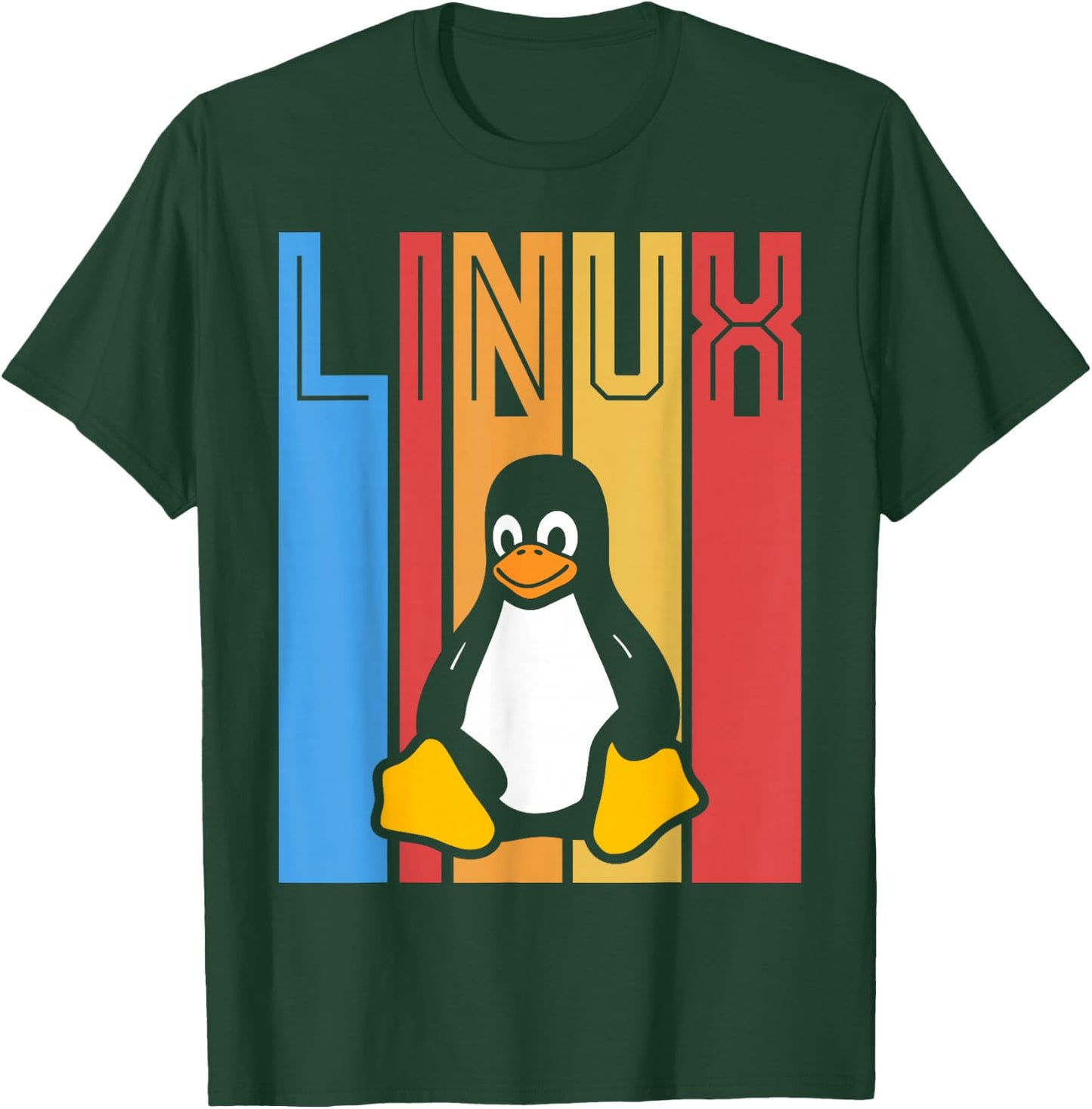 Linux Retro Vintage Geek Tools Nerd Programming Souvenir T-Shirt - T-Shirt | Forest