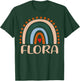 Flora Name Personalized Funny Women Rainbow Flora T-Shirt - T-Shirt | Forest