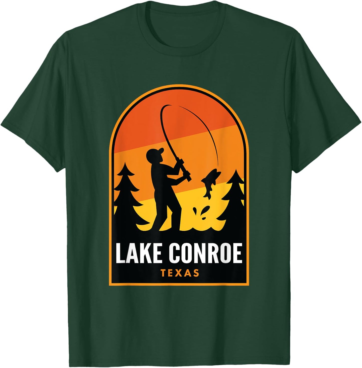 Lake Conroe Texas Fishing T-Shirt - T-Shirt | Forest