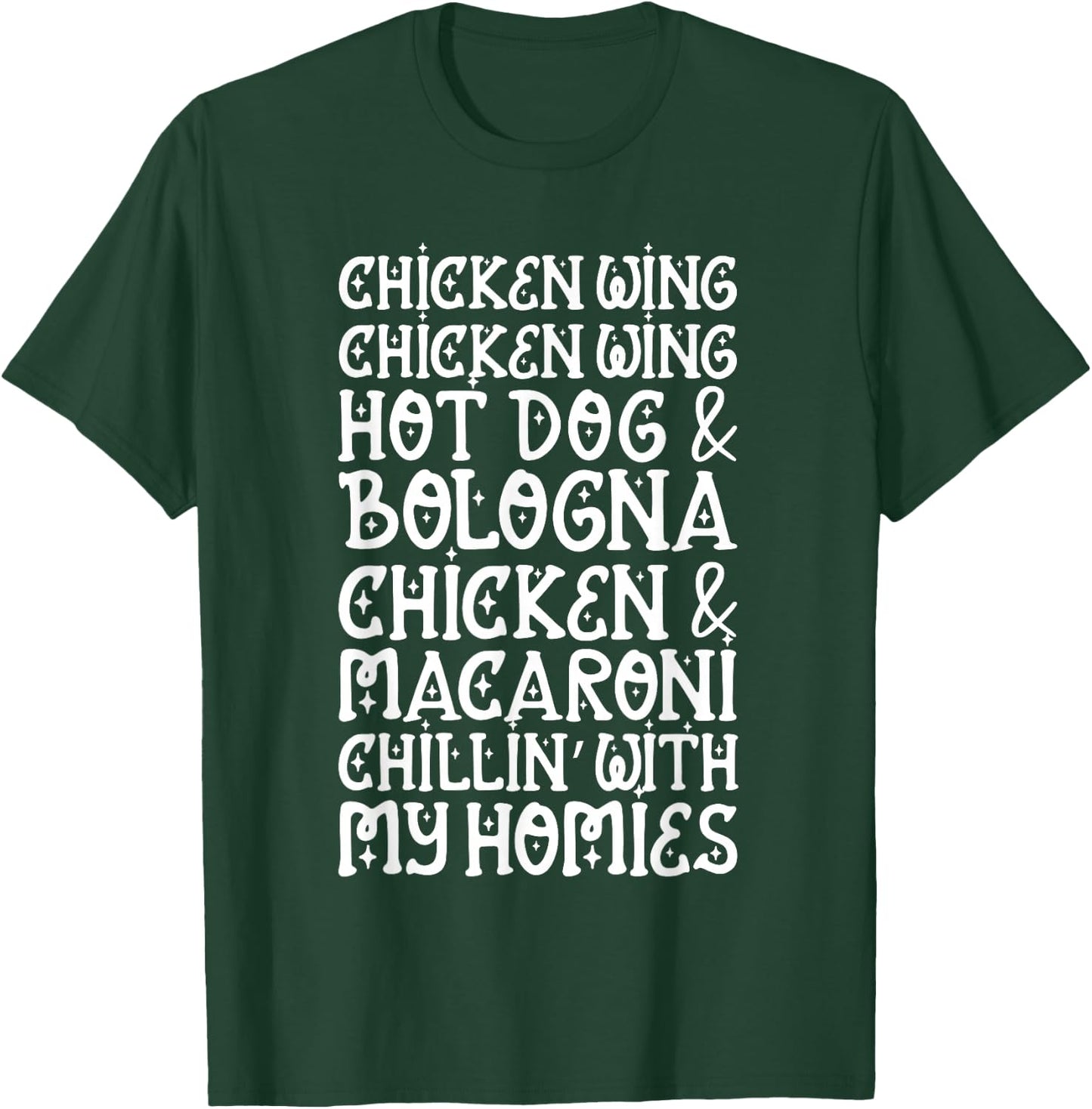 Chicken Wing Chicken Wing Hot Dog and Bologna Shirt Funny T-Shirt - T-Shirt | Forest