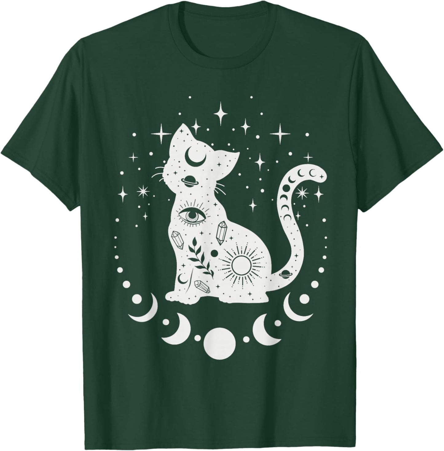 Celestial Cat, Astrology Cat, Spiritual Cat T-Shirt - T-Shirt | Forest
