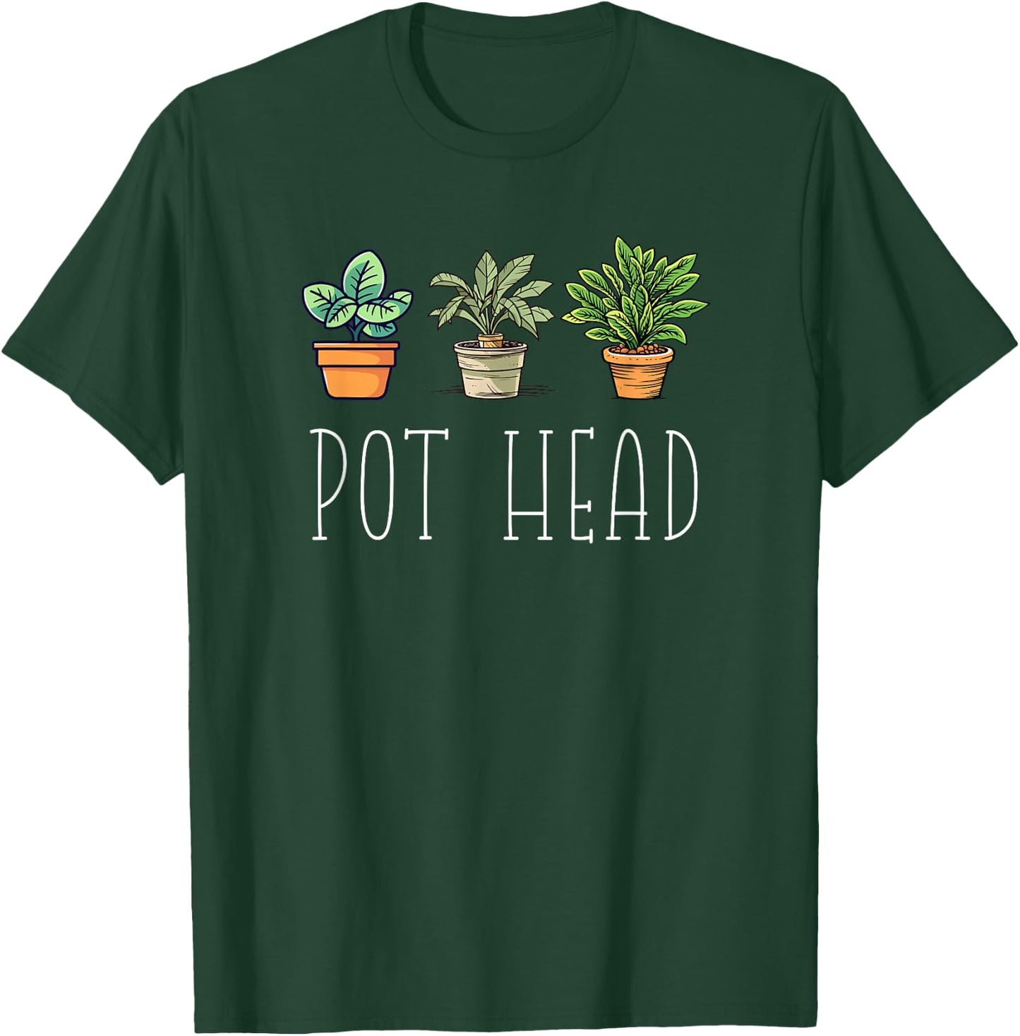 Gardening Farmer Funny Pot Head Plants Gardener Mom T-Shirt - T-Shirt | Forest