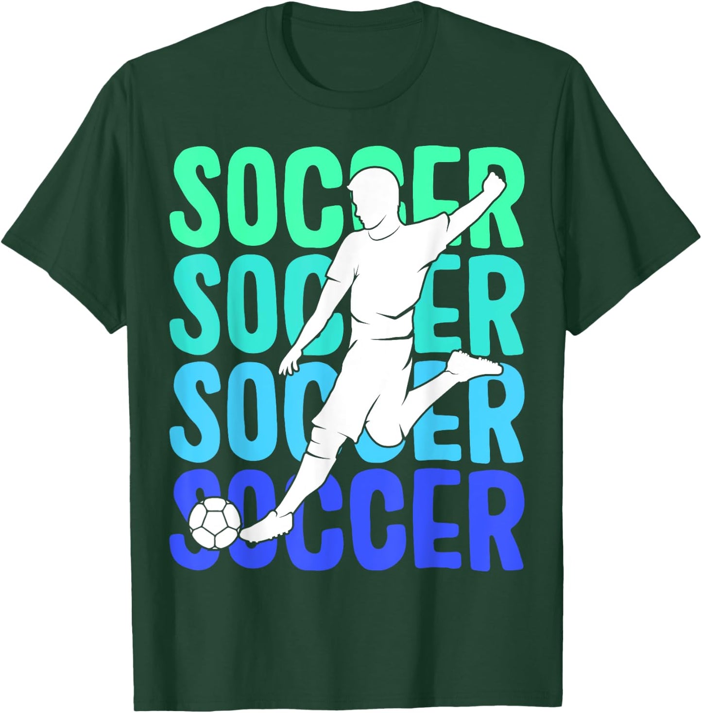 Soccer Boys Men Kids T-Shirt - T-Shirt | Forest