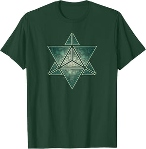 Merkaba Sacred Geometry Yoga Spirituality Meditation Trendy T-Shirt - T-Shirt | Forest