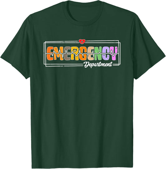 Emergency Department Healthcare Nurses ER Nurse Practitioner T-Shirt - T-Shirt | Forest