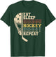 Eat Sleep Hockey Repeat Men Boys Kid Funny Ice Hockey Player T-Shirt - T-Shirt | Forest