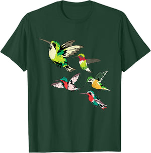 Animal Lover Birdwatching Beautiful Bird Hummingbird T-Shirt - T-Shirt | Forest