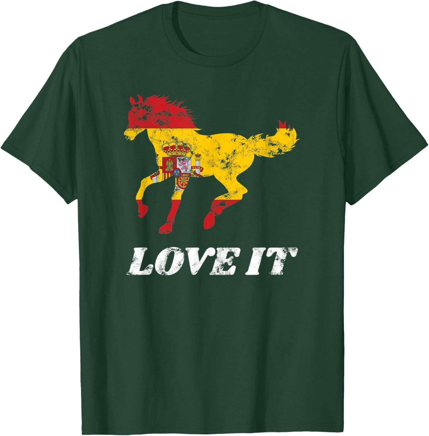 Spanish Horse Riding Horseback Rider Equestrian Pony Hooves T-Shirt - T-Shirt | Forest