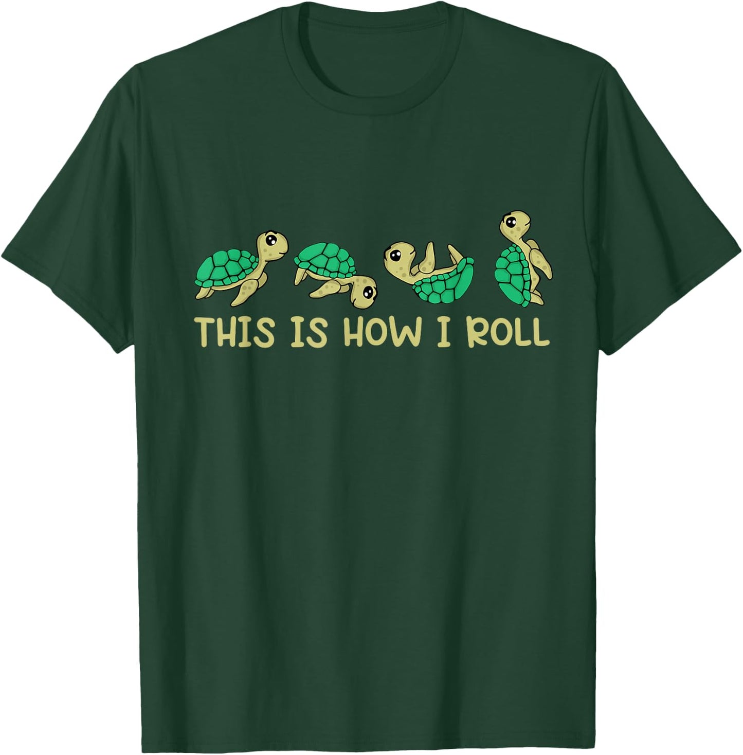 Sea Turtle Lover Kids This Is How I Roll Turtle T-Shirt - T-Shirt | Forest