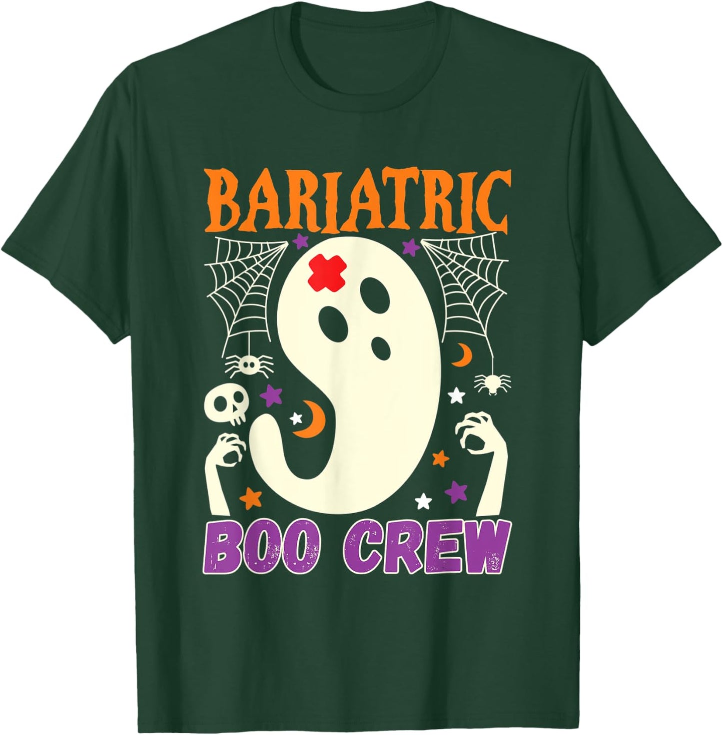 Bariatric Boo Crew Nurse Halloween Nurses Cute Ghost Women T-Shirt - T-Shirt | Forest
