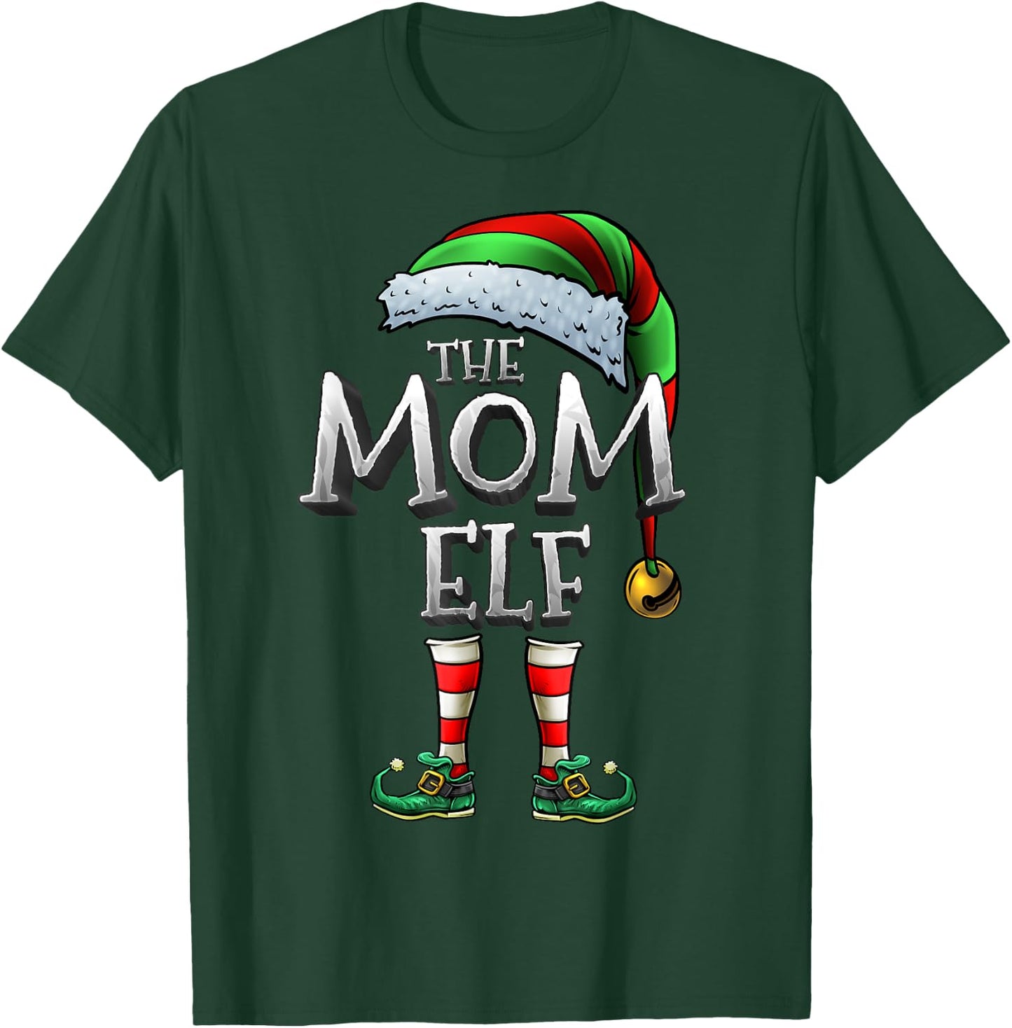 The Mom Elf Shirt Matching Family Mom Christmas Elf women T-Shirt - T-Shirt | Forest