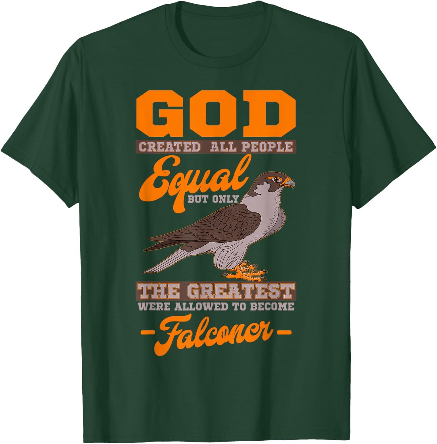 Falconer Falconry Hawking Apparel -Adults Black Modern Short Sleeve Small Hunting T-Shirt - T-Shirt | Forest