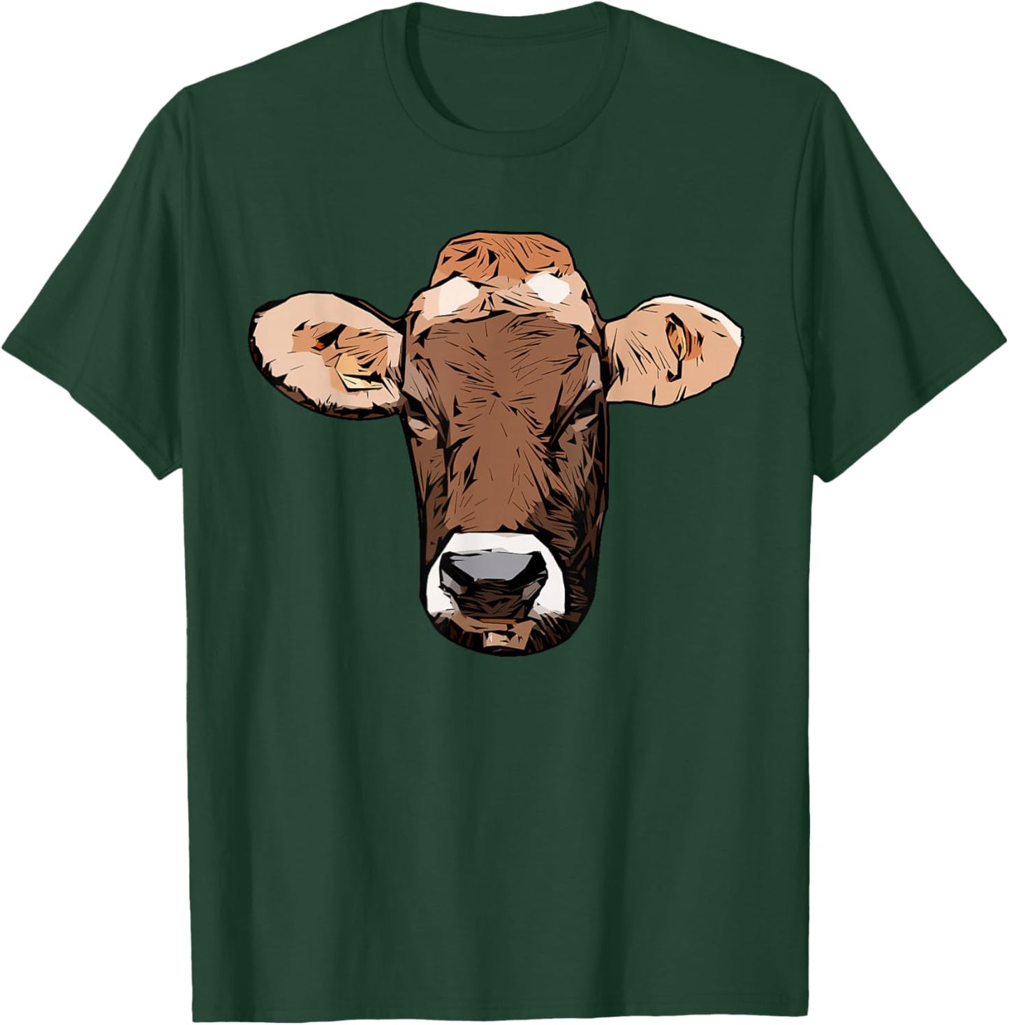 Jersey Cattle design Farmer imprint motif with cow T-Shirt - T-Shirt | Forest