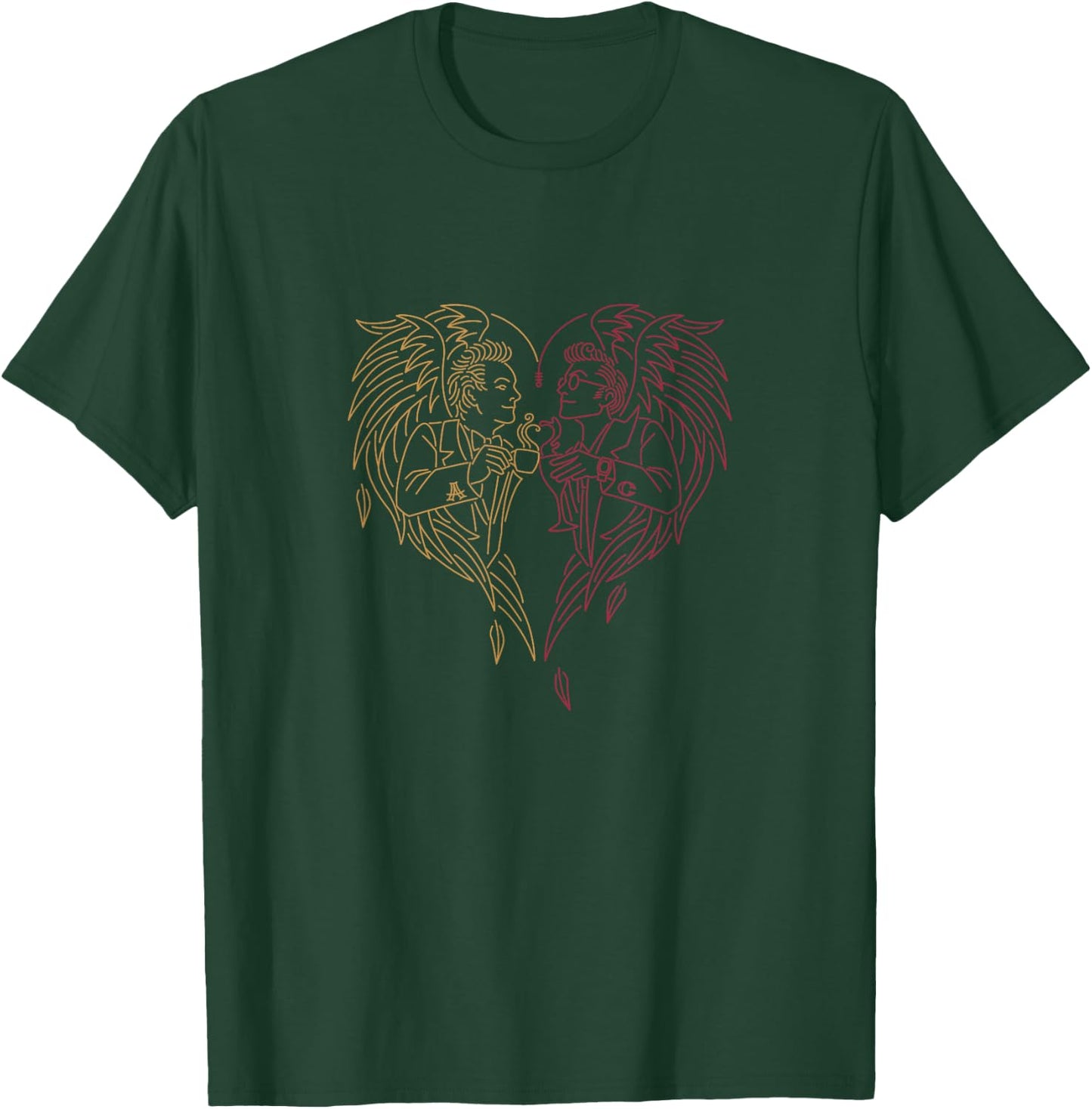 Good Omens - A Toast to The World (Gold and Red) T-Shirt - T-Shirt | Forest