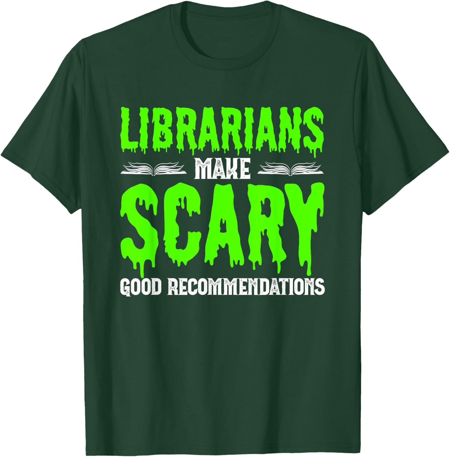 Halloween Librarian Bookworm Book Nerd Reading Library T-Shirt - T-Shirt | Forest