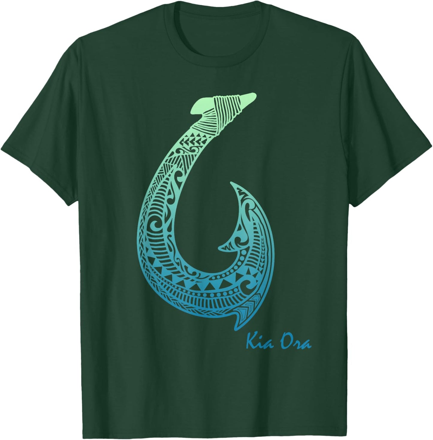 Kia Ora New Zealand Ornamental Culture Haka Symbol T-Shirt - T-Shirt | Forest
