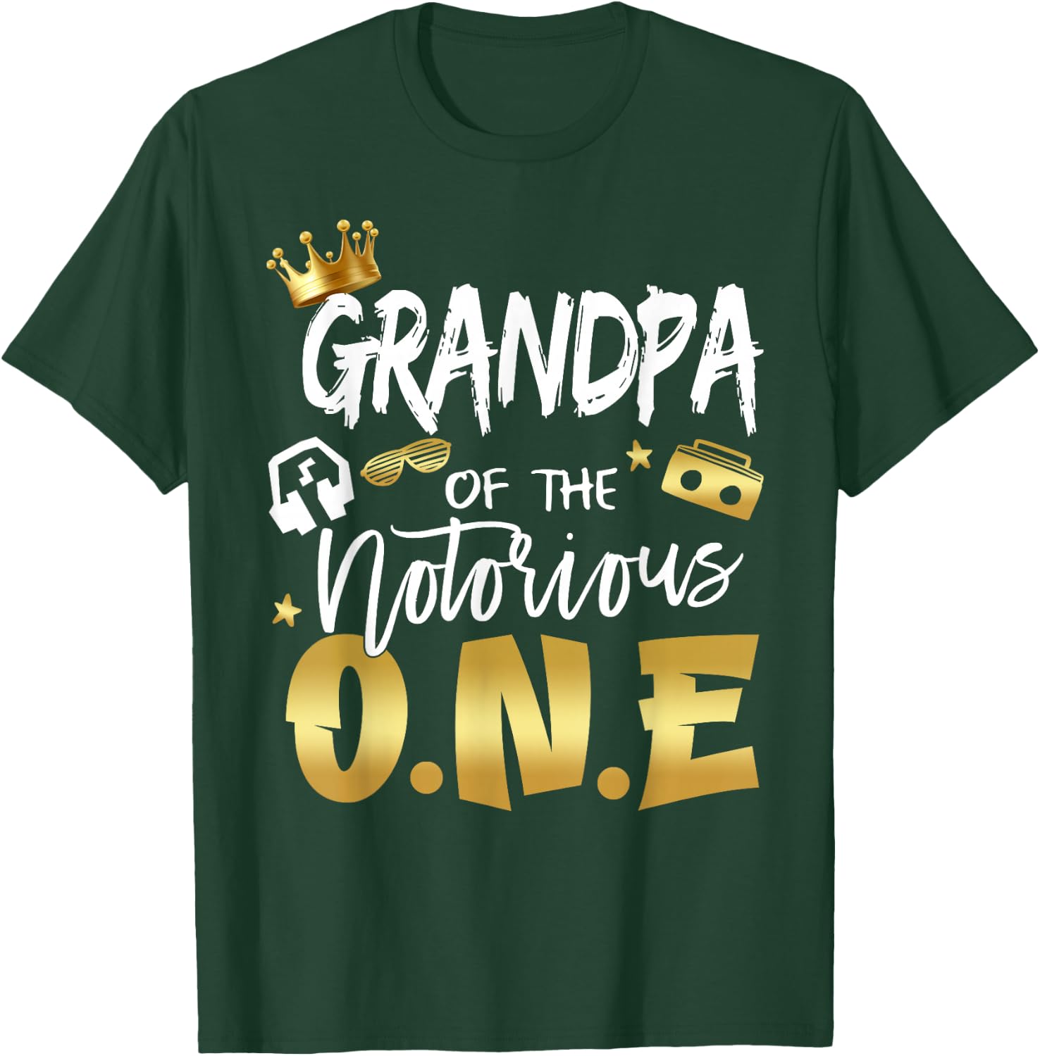 Grandpa Of The Notorious One Old School Hip Hop 1st Birthday T-Shirt - T-Shirt | Forest