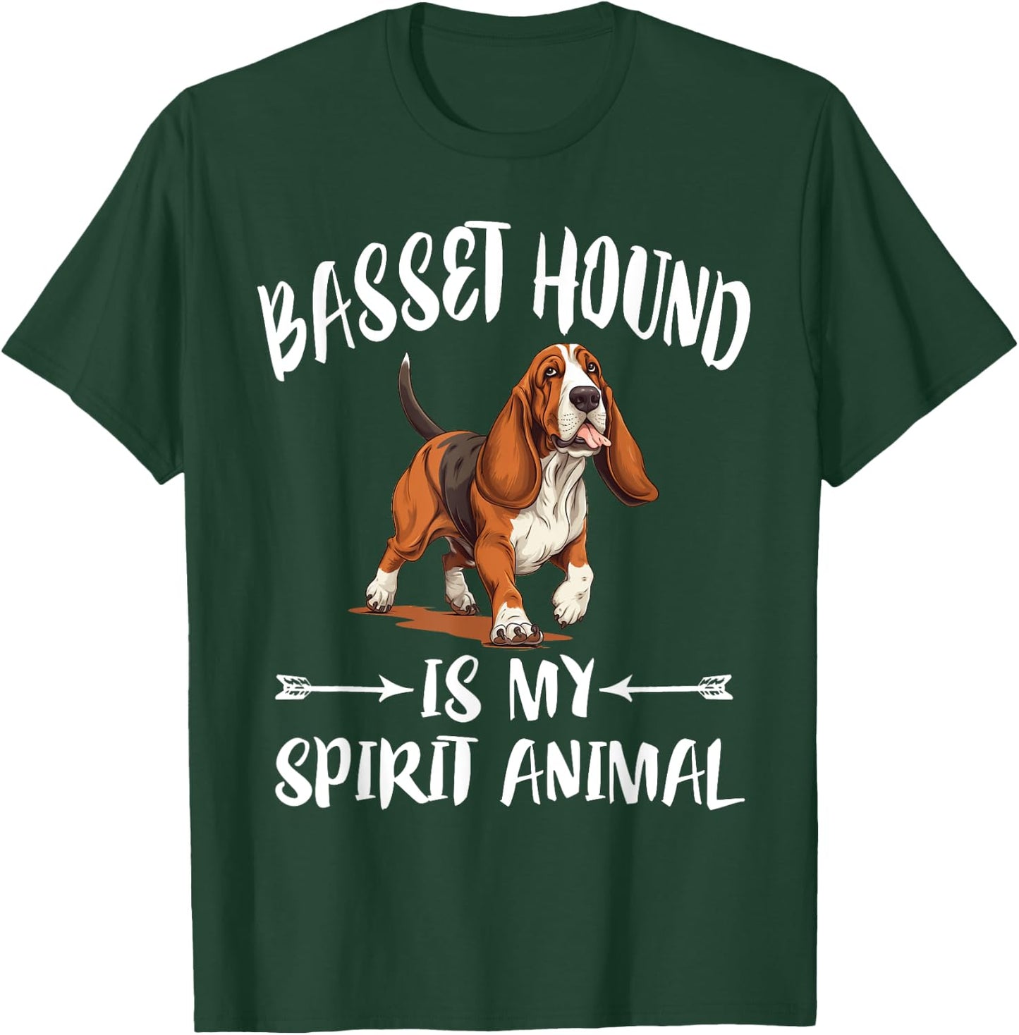 Basset Hound Is My Spirit Animal Dog T-Shirt - T-Shirt | Forest