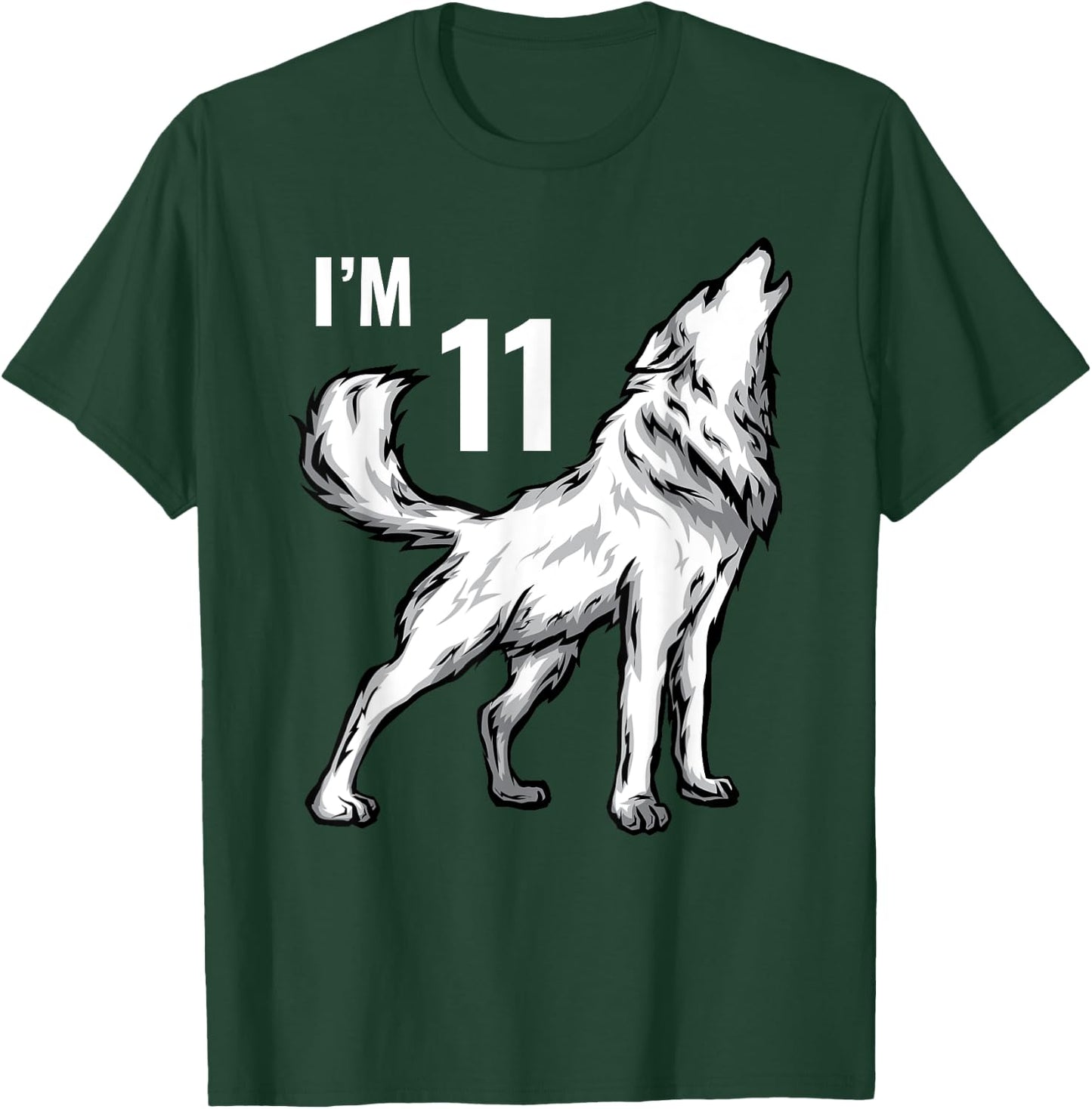 11th Birthday 11 Years Wolf Cub Howling Wolf Pack Wildlife T-Shirt - T-Shirt | Forest