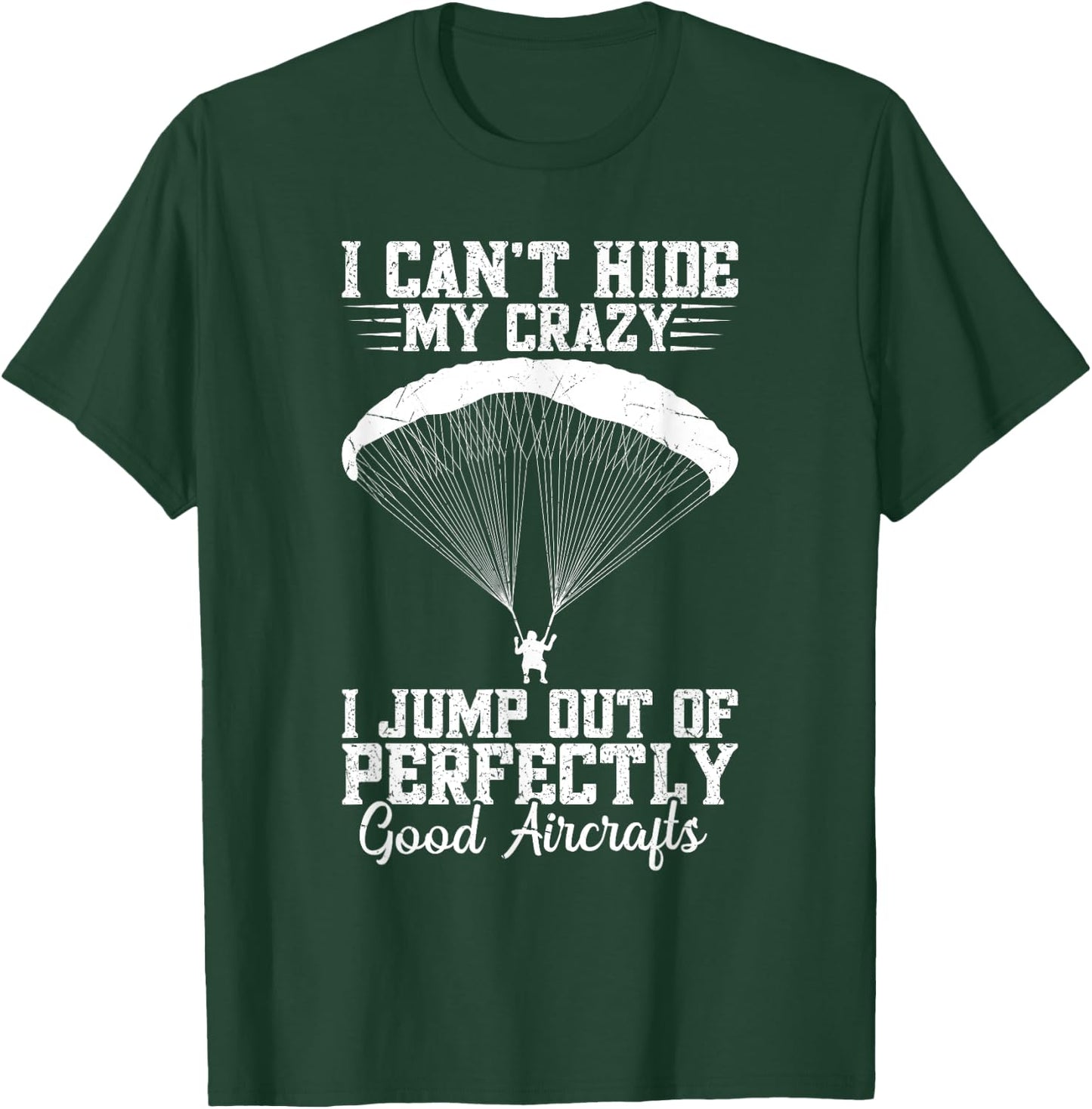 Paratrooper Costume Parachute Gear Skydiving 82nd Airborne T-Shirt - T-Shirt | Forest