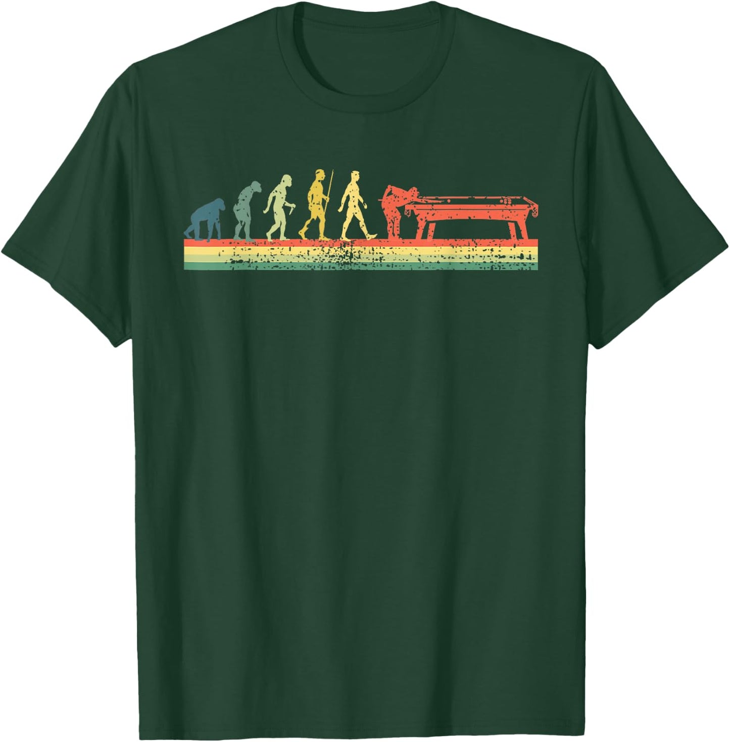 Funny Human Billiards Evolution 8 Ball Pool Player T-Shirt - T-Shirt | Forest
