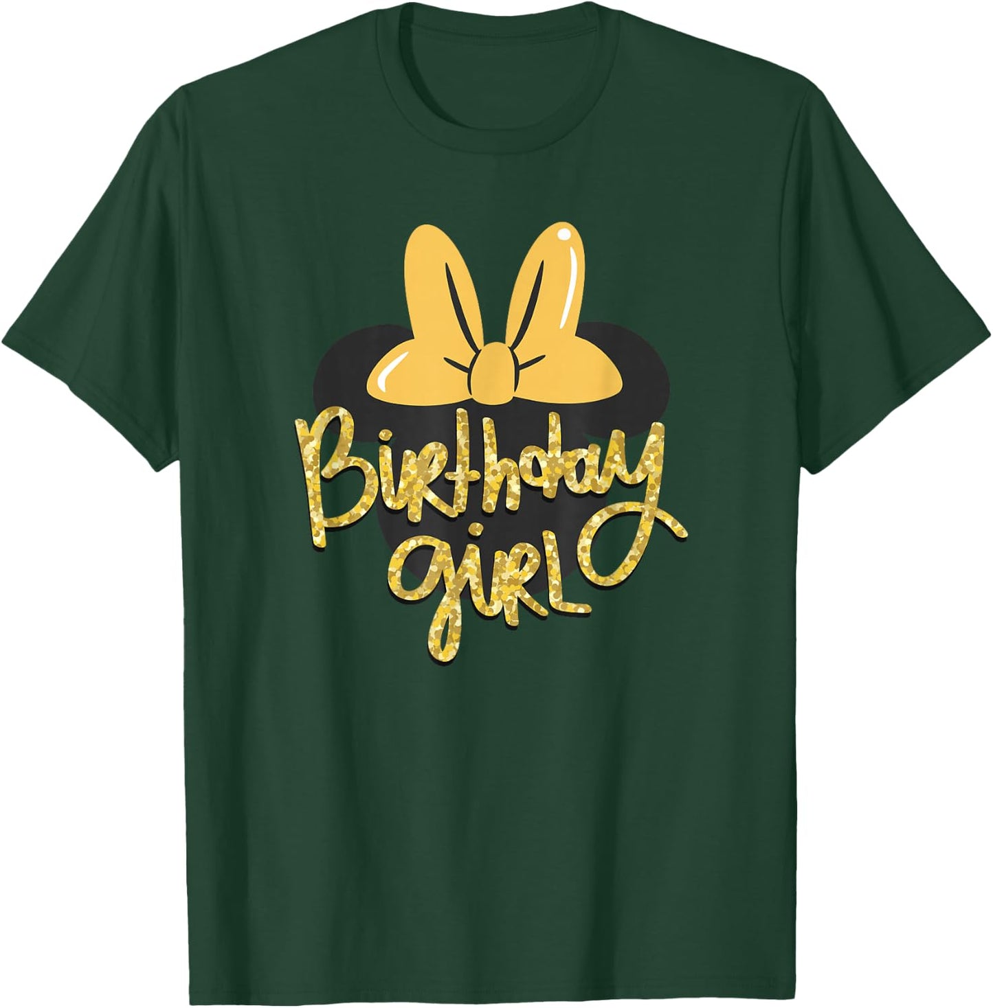 Disney Minnie Mouse Birthday Girl Gold Colorpop Small T-Shirt - T-Shirt | Forest