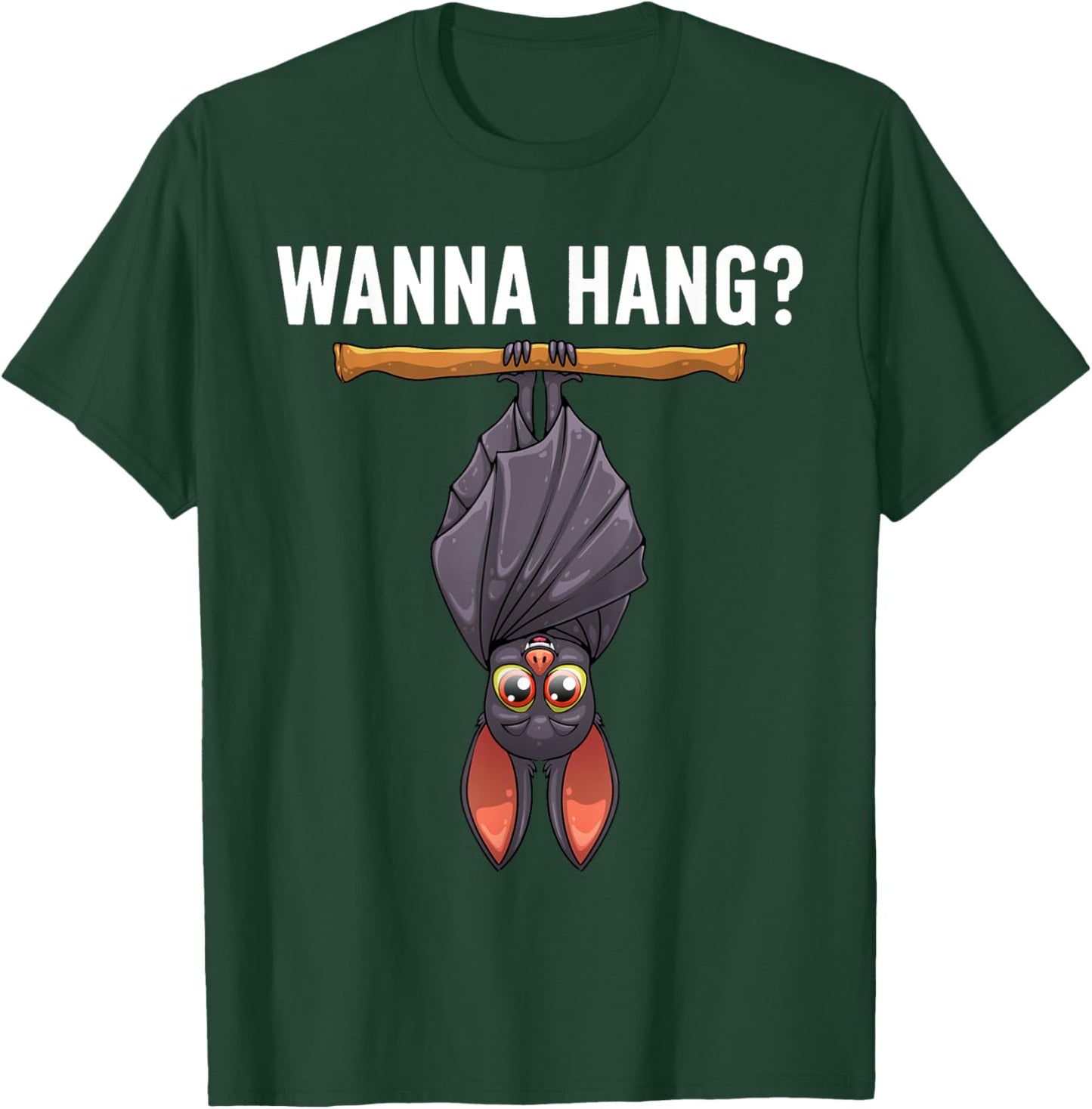 Funny Bat Design Women Nocturnal Bird Bat Lovers T-Shirt - T-Shirt | Forest
