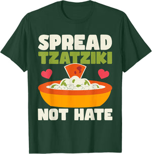 Spread tzatziki not hate Gyros Greece Bifteki Souvlaki T-Shirt - T-Shirt | Forest