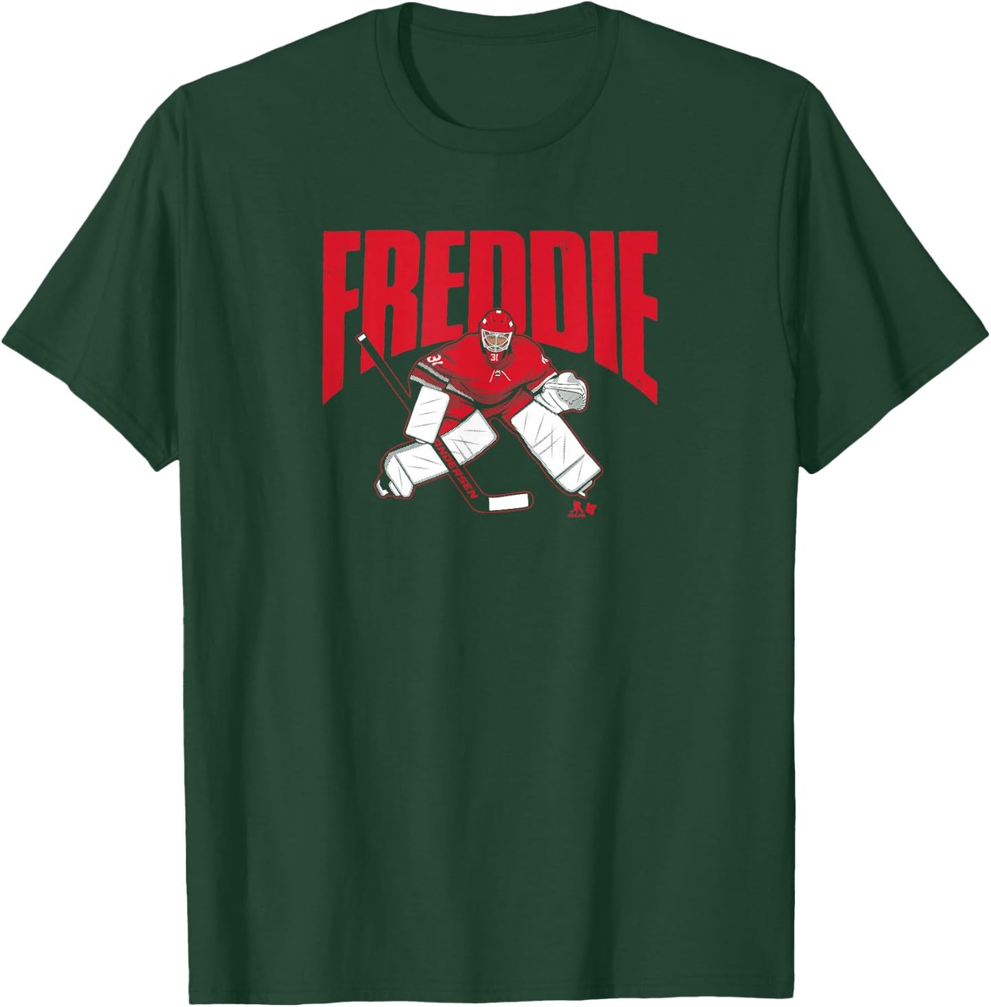Frederik Andersen: Freddie - Carolina Hockey T-Shirt - T-Shirt | Forest