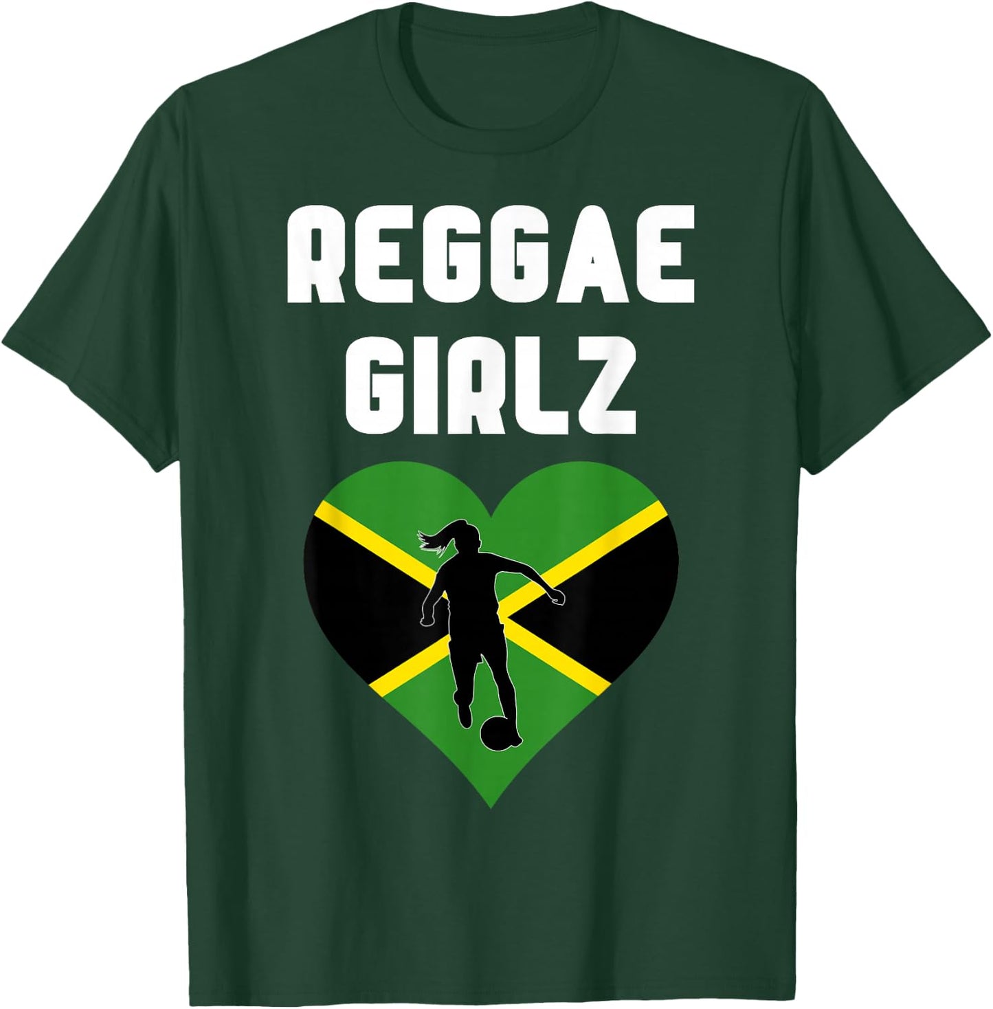 Jamaica Flag Women Football Player T-Shirt - T-Shirt | Forest