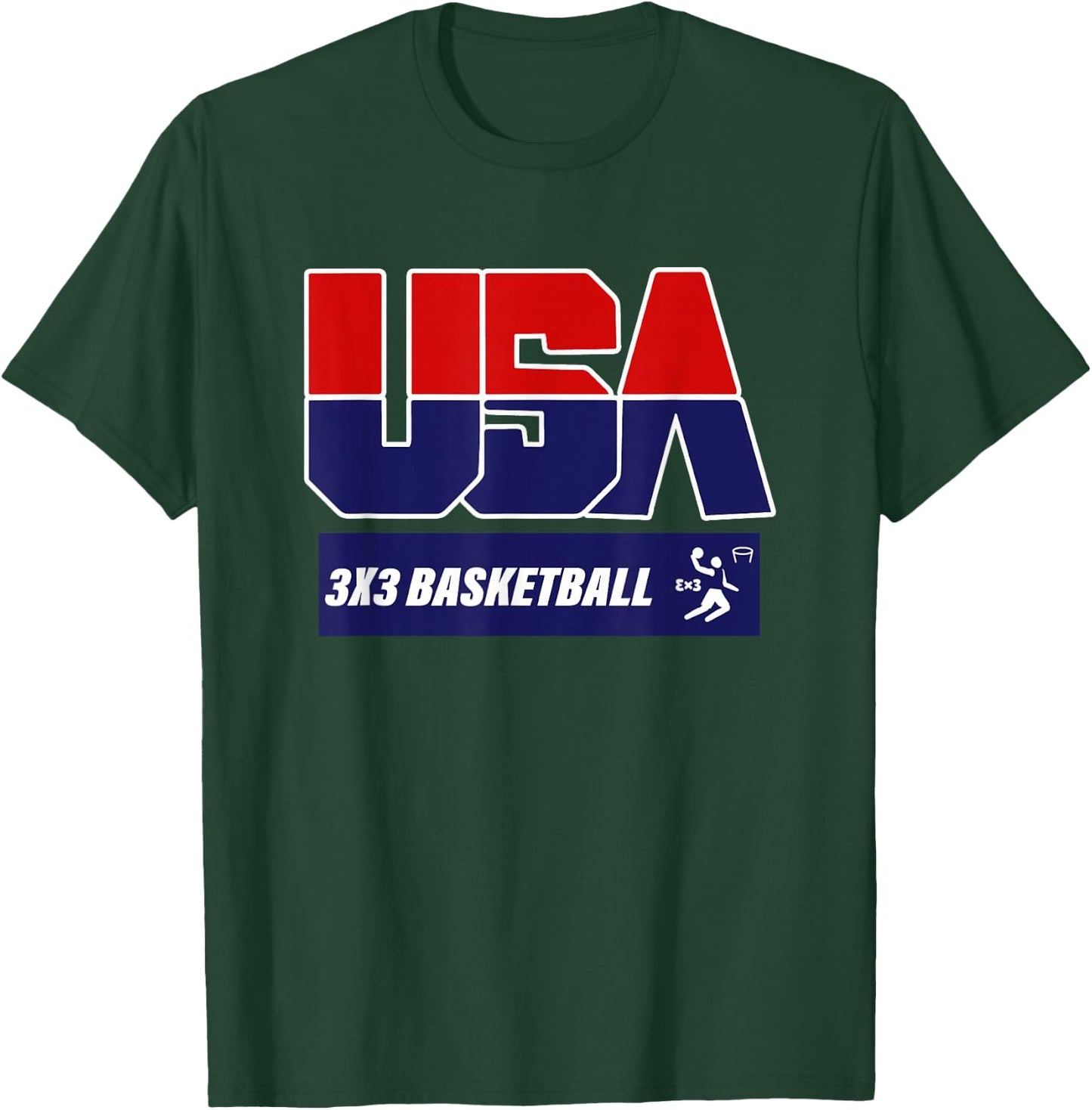 2021 USA 3x3 Basketball T-Shirt - T-Shirt | Forest
