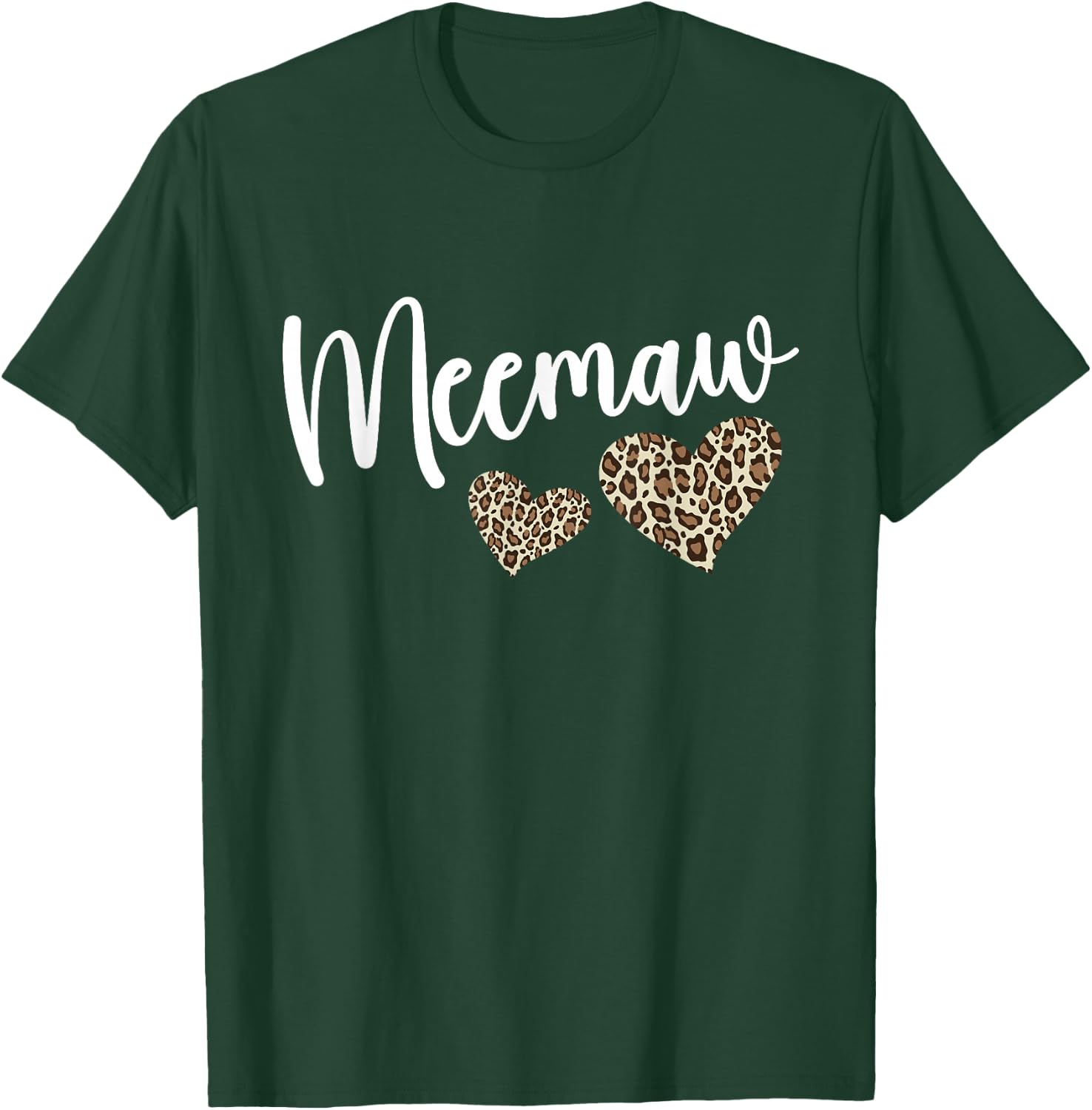 Meemaw Grandma Heart Meemaw Grandmother T-Shirt - T-Shirt | Forest