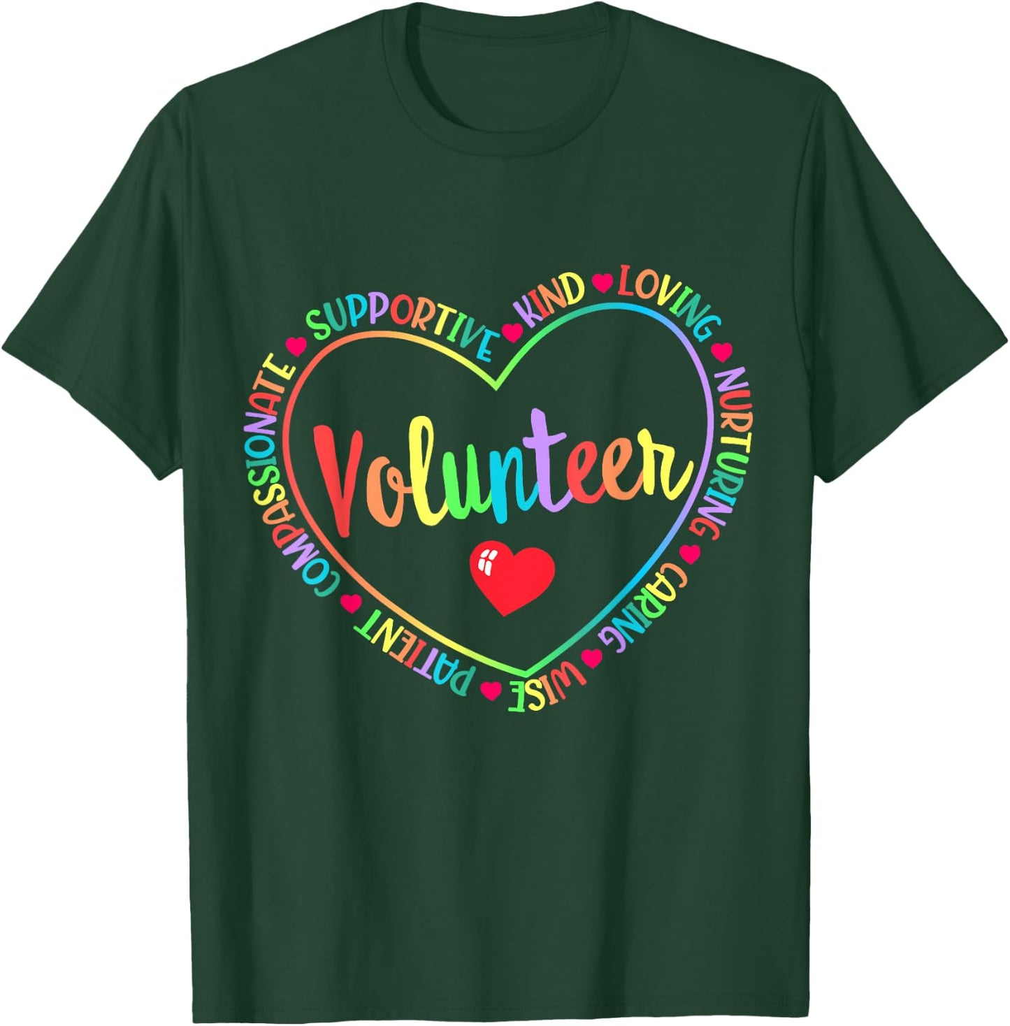 Cute Volunteer Volunteering Staff Uniform Event Church Group T-Shirt - T-Shirt | Forest