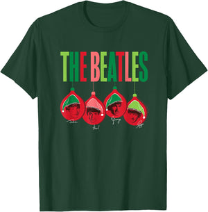 The Beatles - Christmas Santa Ornaments with Band Members T-Shirt - T-Shirt | Forest