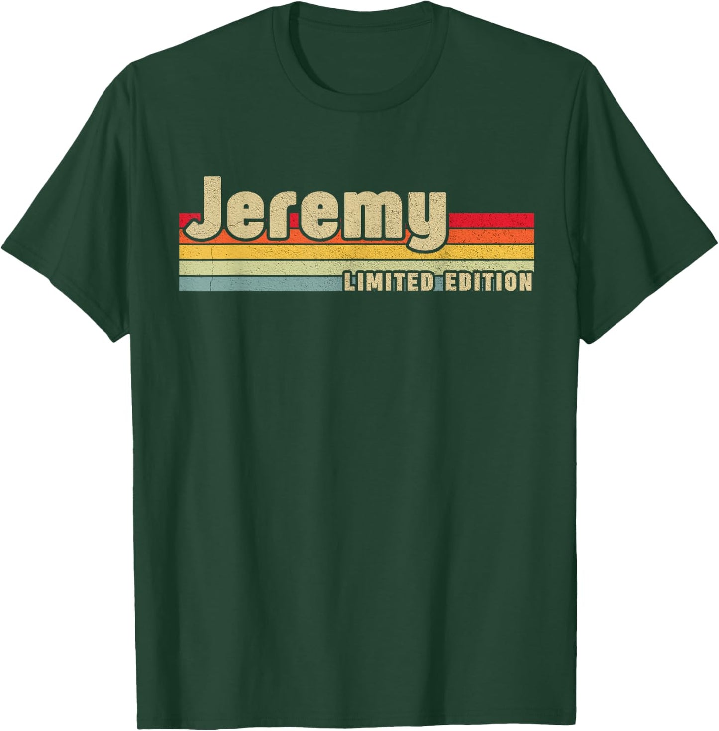 First Names Apparel Jeremy -Adults and Kids Black Small Short Sleeve Personalized Gift Christmas Birthday T-Shirt - T-Shirt | Forest