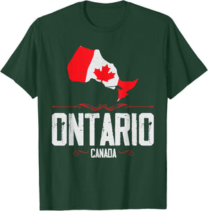 Ontario Canada - Ontario Silhouette Souvenir from Ontario T-Shirt - T-Shirt | Forest